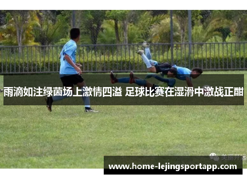 雨滴如注绿茵场上激情四溢 足球比赛在湿滑中激战正酣