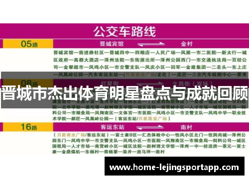 晋城市杰出体育明星盘点与成就回顾